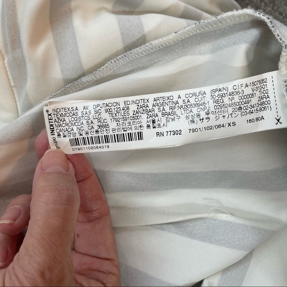 Zara Romper Trafaluc White and Black Classic Striped Skort Dress Casual Romper - Picture 11 of 12